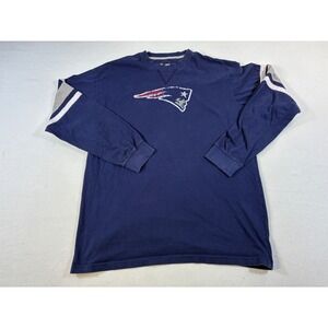 Vintage 2009 New England Patriots Long Sleeve T-Shirt Navy Blue XL NFL Apparel